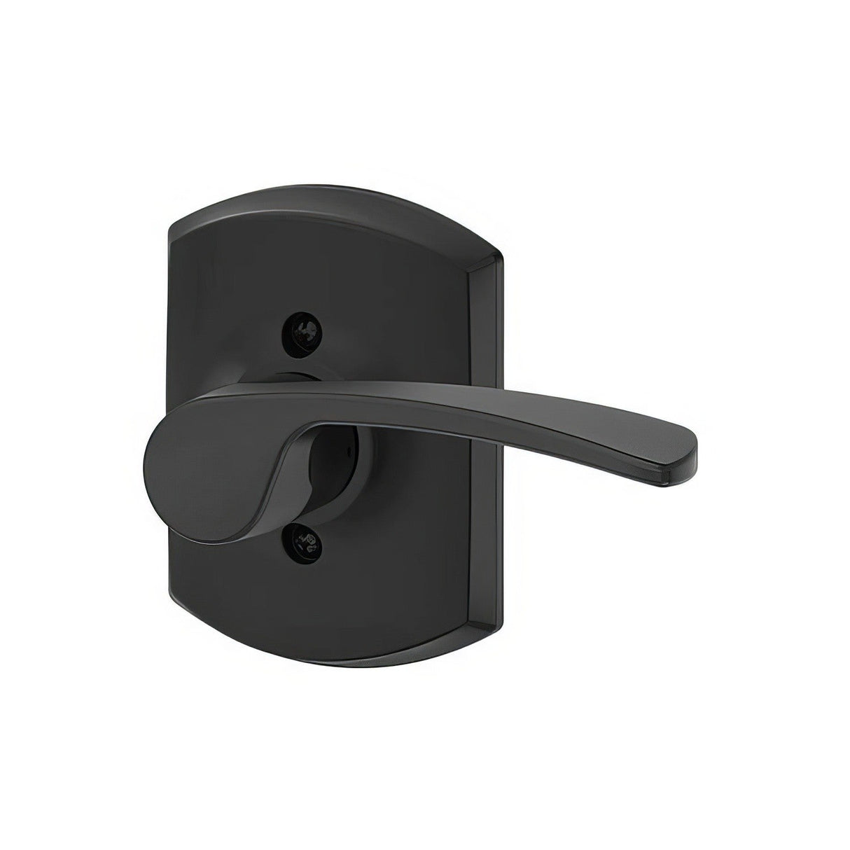 Schlage F170MER622GRWRH matte black dummy door lever