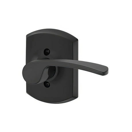 Schlage F170MER622GRWRH matte black dummy door lever