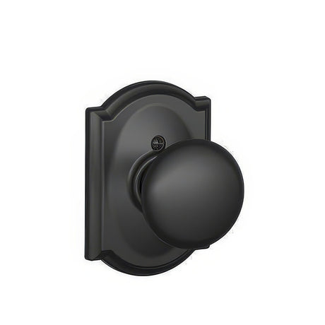 Schlage F170PLY622CAM matte black dummy door knob