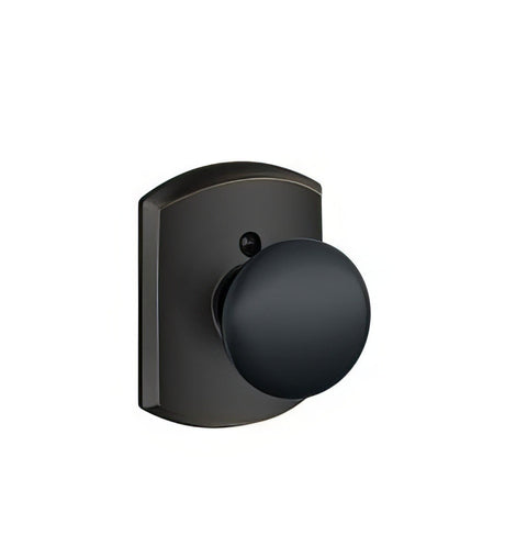 Schlage F170PLY716GRW aged bronze dummy door knob