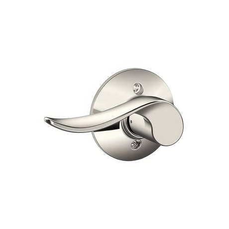 Schlage F170SAC618LH bright nickel dummy door lever