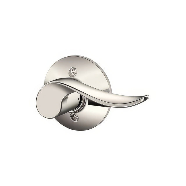 Schlage F170SAC618RH bright nickel dummy door lever
