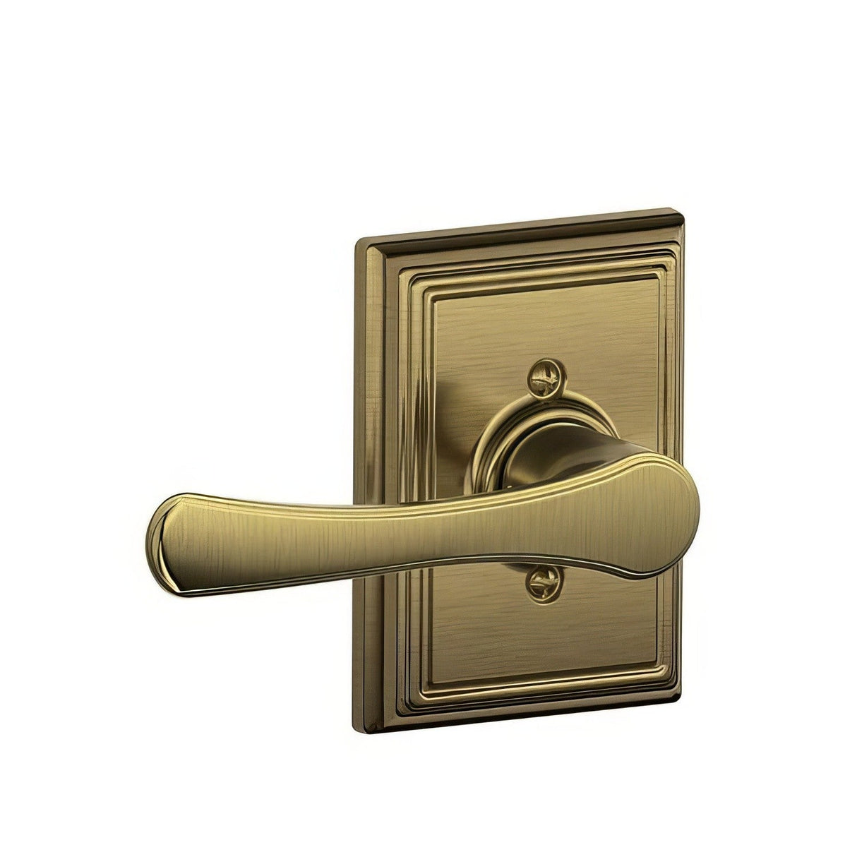 Schlage F170VLA609ADD antique brass dummy door lever