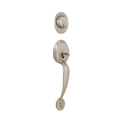 Schlage F62PLY505GEO F62-PLY-GEO Plymouth Double Cylinder Handleset Lifetime Polished Brass