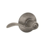 Schlage F40ACC621 distressed nickel privacy door lever