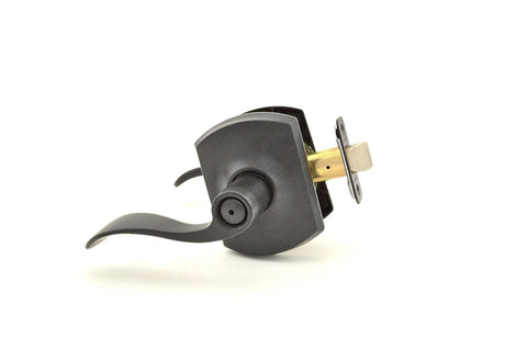 Schlage F40ACC622GRW matte black privacy door lever