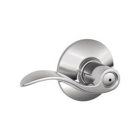 Schlage F40ACC625 polished chrome privacy door lever