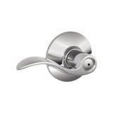Schlage F40ACC625 polished chrome privacy door lever