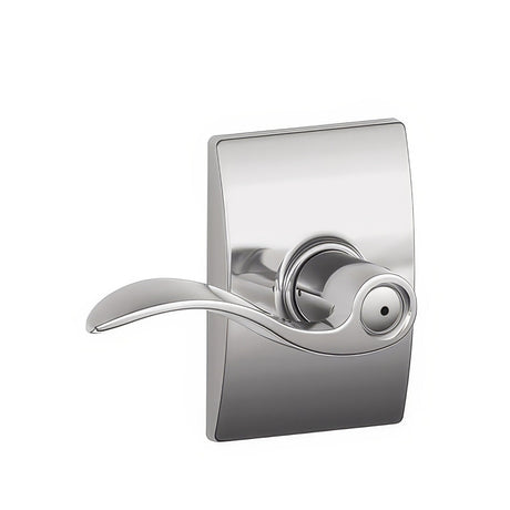 Schlage F40ACC625CEN polished chrome privacy door lever