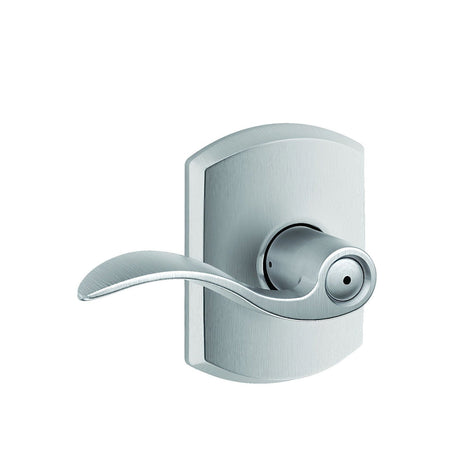 Schlage F40ACC626GRW satin chrome privacy door lever