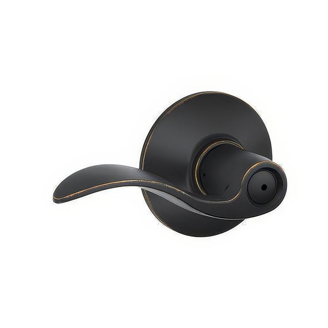 Schlage F40ACC716 aged bronze privacy door lever