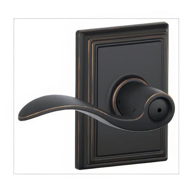 Schlage F40ACC716ADD aged bronze privacy door lever
