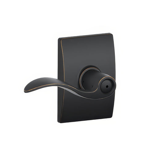 Schlage F40ACC716CEN aged bronze privacy door lever