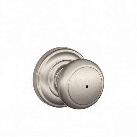 Schlage F40AND619625ADD satin nickel / chrome privacy door knob