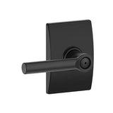 Schlage F40BRW622CEN matte black privacy door lever