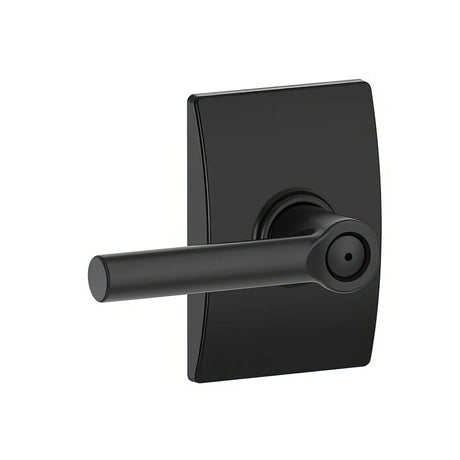 Schlage F40BRW622CEN matte black privacy door lever