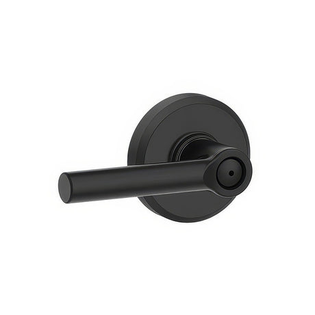 Schlage F40BRW622GSN matte black privacy door lever