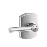 Schlage F40BRW625GRW bright chrome privacy door lever
