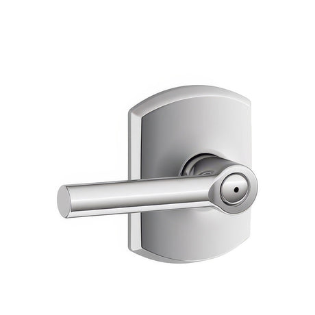 Schlage F40BRW625GRW bright chrome privacy door lever