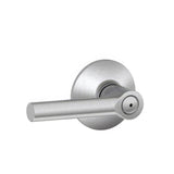 Schlage F40BRW626 satin chrome privacy door lever