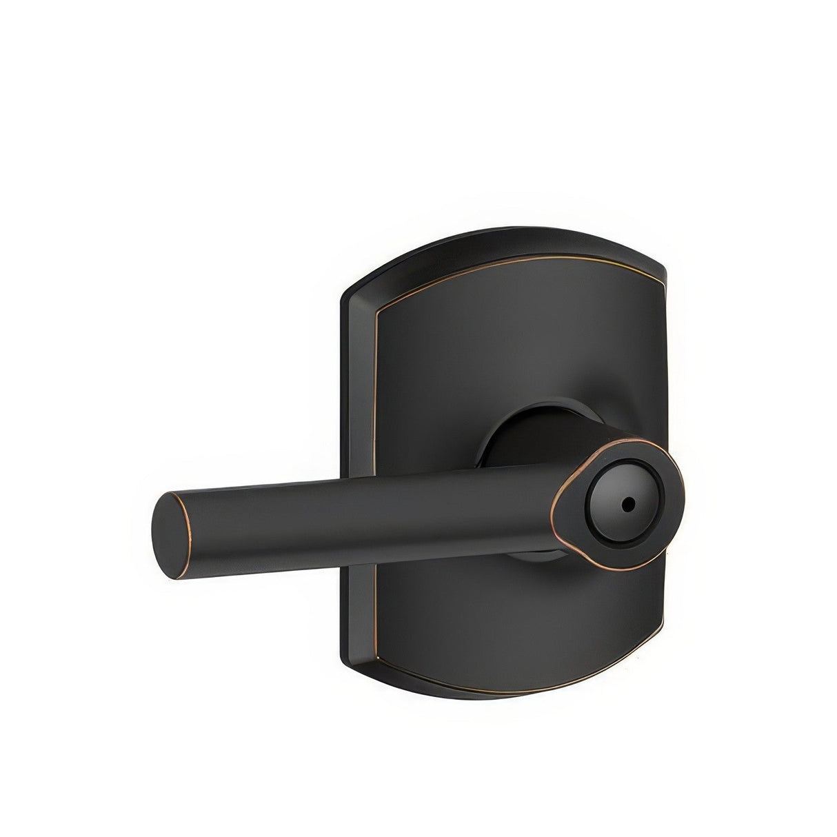 Schlage F40BRW716GRW aged bronze privacy door lever