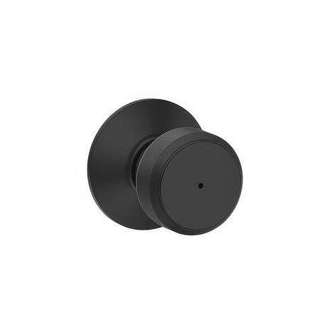Schlage F40BWE622 matte black privacy door knob