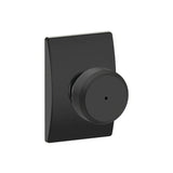 Schlage F40BWE622CEN matte black residential door knob