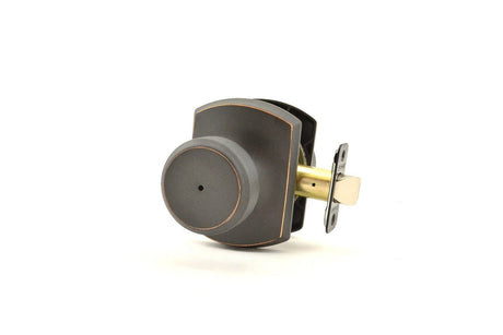 Schlage F40BWE716GRW aged bronze residential door knob