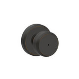 Schlage F40BWE716GSN aged bronze residential door knob