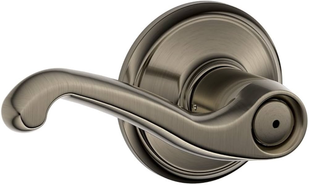 Schlage F40FLA620 antique pewter privacy door lever