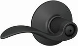 Schlage F40FLA622 matte black privacy door lever