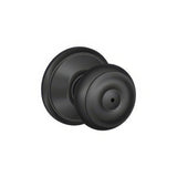Schlage F40GEO622 matte black privacy door knob