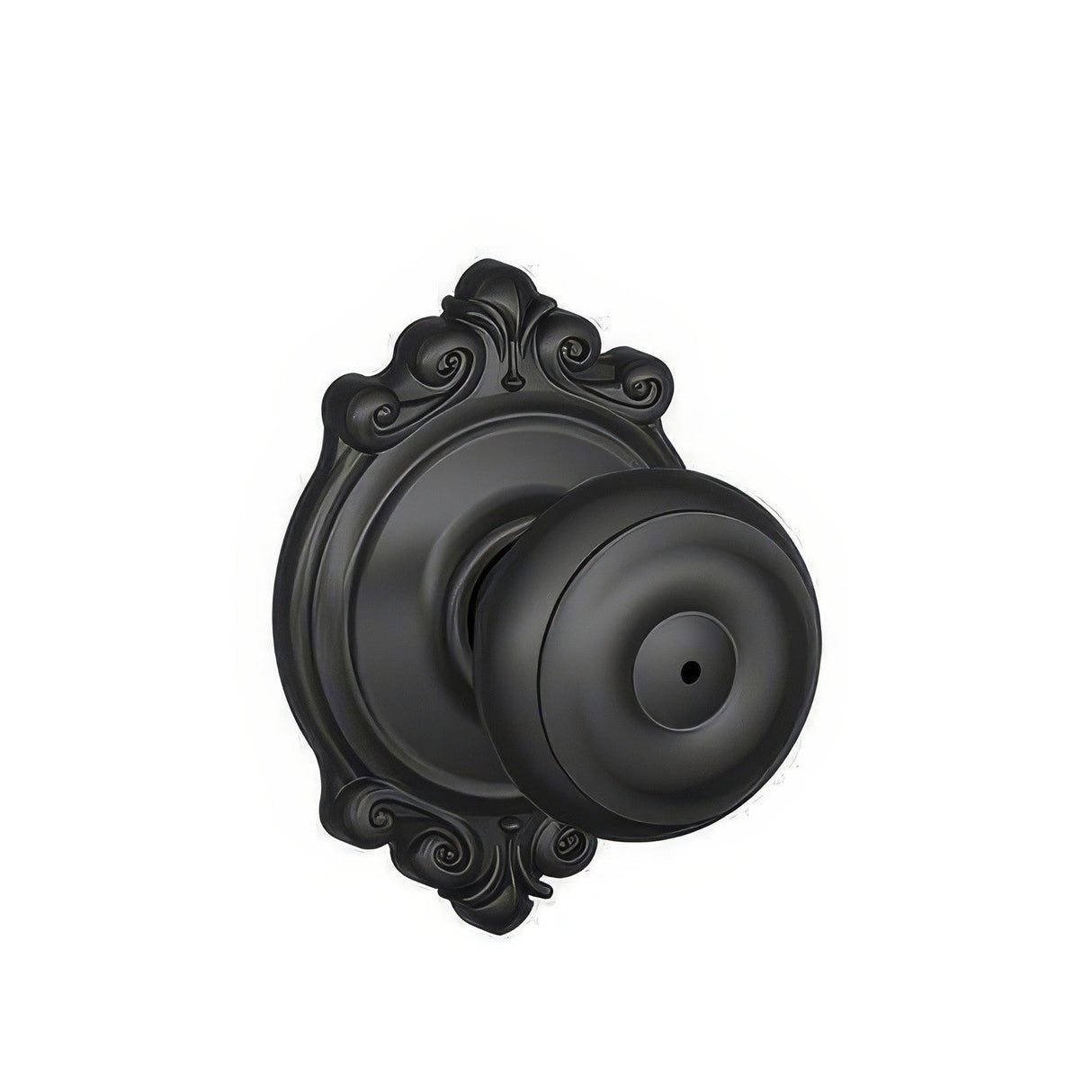 Schlage F40GEO622BRK matte black privacy door knob