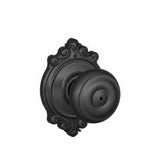 Schlage F40GEO622BRK matte black privacy door knob
