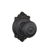 Schlage F40GEO716BRK aged bronze privacy door knob