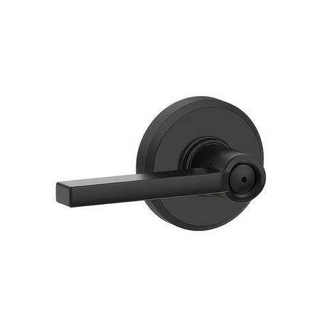 Schlage F40LAT622GSN matte black privacy door lever