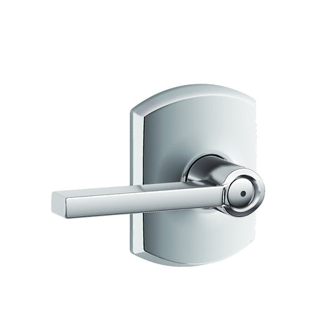Schlage F40LAT625GRW bright chrome privacy door lever