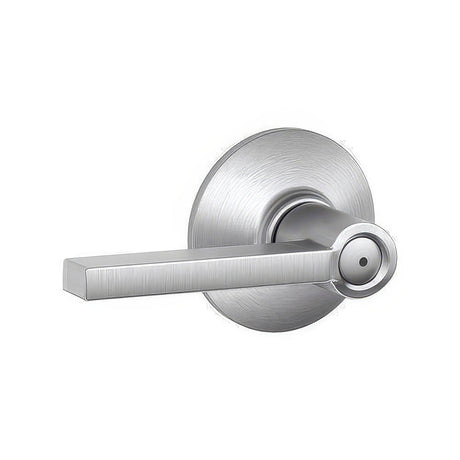 Schlage F40LAT626 satin chrome privacy door lever