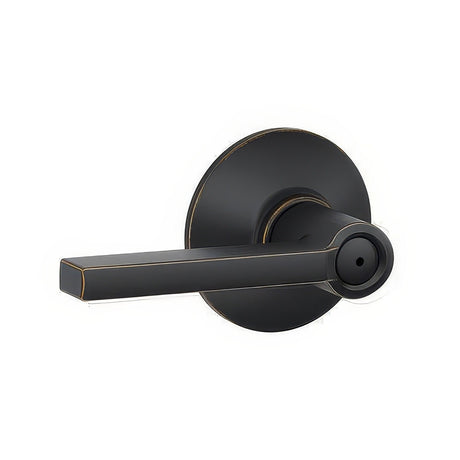 Schlage F40LAT716 aged bronze privacy door lever