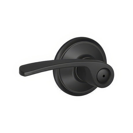 Schlage F40MER622 matte black privacy door lever