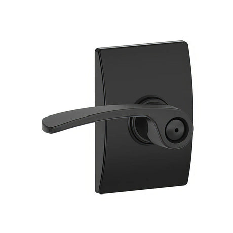 Schlage F40MER622CEN matte black privacy door lever