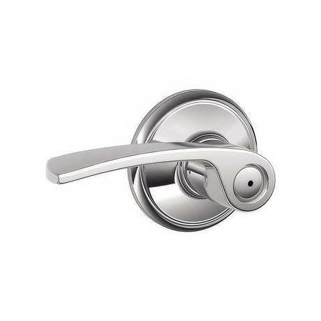 Schlage F40MER625 polished chrome privacy door lever