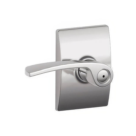 Schlage F40MER625CEN polished chrome privacy door lever