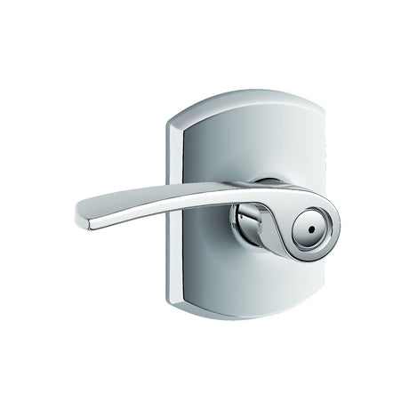 Schlage F40MER625GRW bright chrome privacy door lever