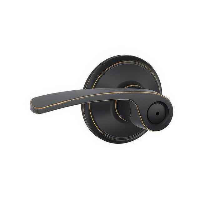 Schlage F40MER716 aged bronze privacy door lever