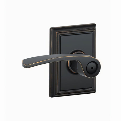 Schlage F40MER716ADD aged bronze privacy door lever