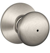 Schlage F40PLY619 satin nickel privacy door knob