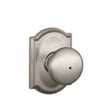 Schlage F40PLY619CAM satin nickel privacy door knob