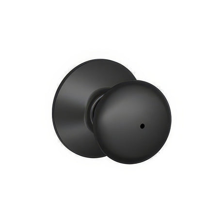 Schlage F40PLY622 matte black privacy door knob