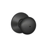 Schlage F40PLY622 matte black privacy door knob
